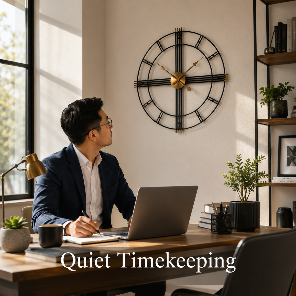 Nordic Iron Wall Clock – Modern Metal Statement Timepiece