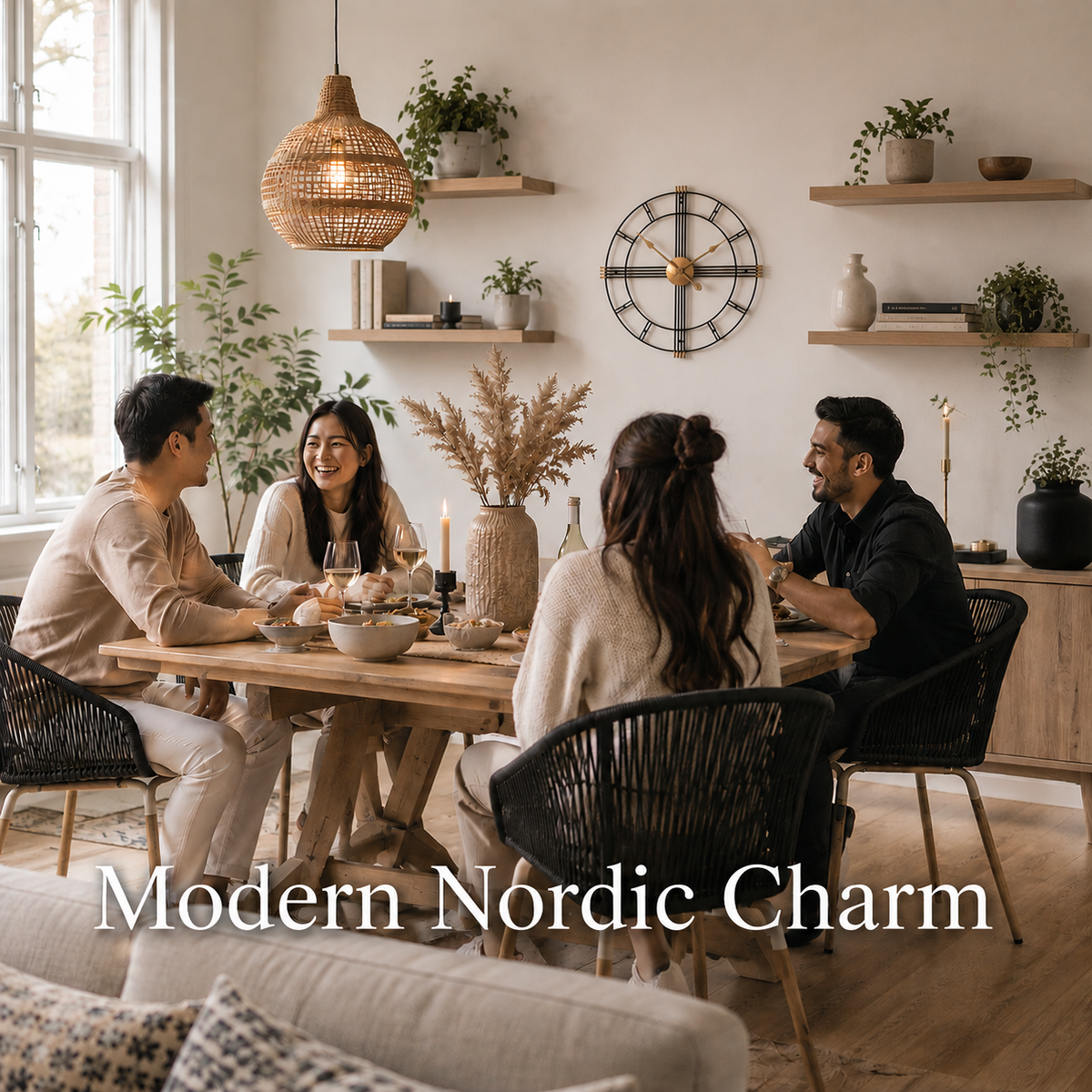 Nordic Iron Wall Clock – Modern Metal Statement Timepiece