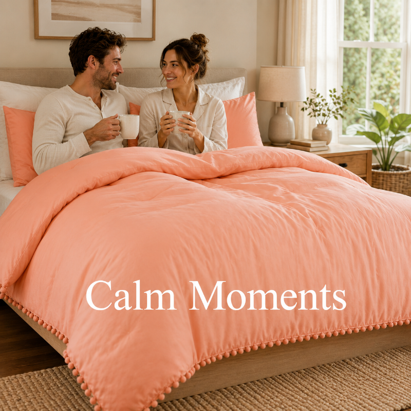 Bohemian Pom-Pom Comforter Set – Lightweight, Cozy All-Season Bedding