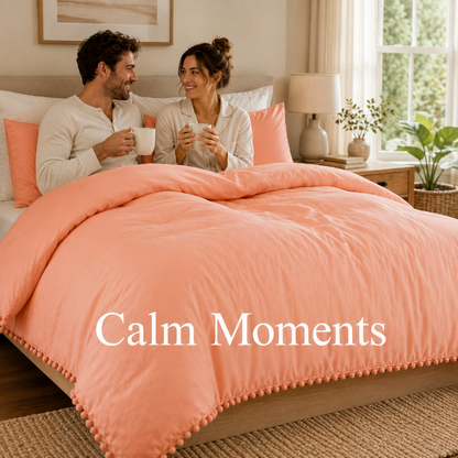 Bohemian Pom-Pom Comforter Set – Lightweight, Cozy All-Season Bedding