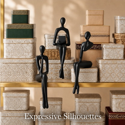 Set of 3 Figural Sculptures - Abstract Art for Modern Spaces