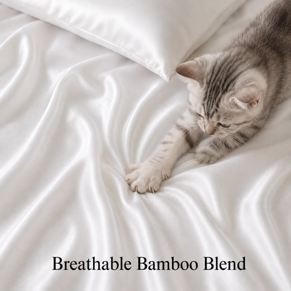 Cooling Bamboo Luxe Sheet Set, Soft Breathable Comfort - 4 pc Queen