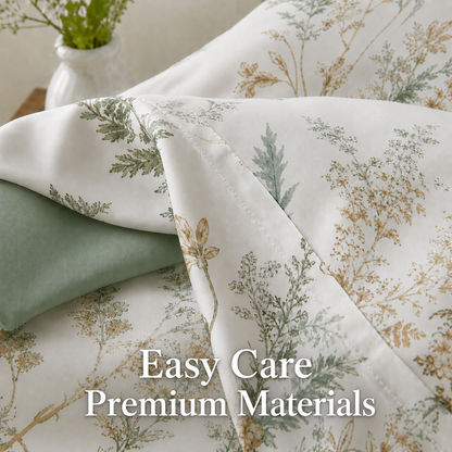 All Season Reversable 100% High Count Cotton Comforter Set - 3 piece Queen