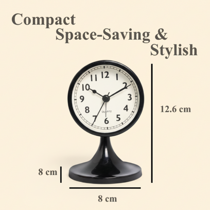 Retro-Style Vintage Metal Alarm Clock – Silent Bedside Clock
