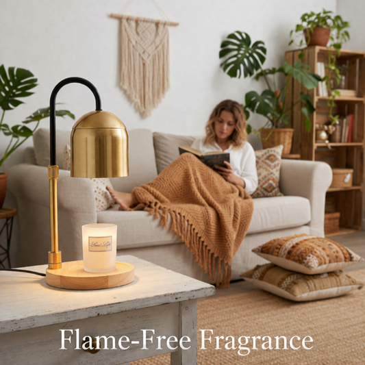Lámpara calentadora de velas sin llama – Luz suave y aroma sin llama