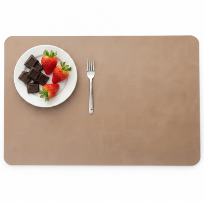 European-Style Faux Leather Placemats - Waterproof & Heat Resistant Set of 4