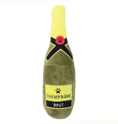 Plush Squeaky Toys for Cats and Dogs - Wine Bottle