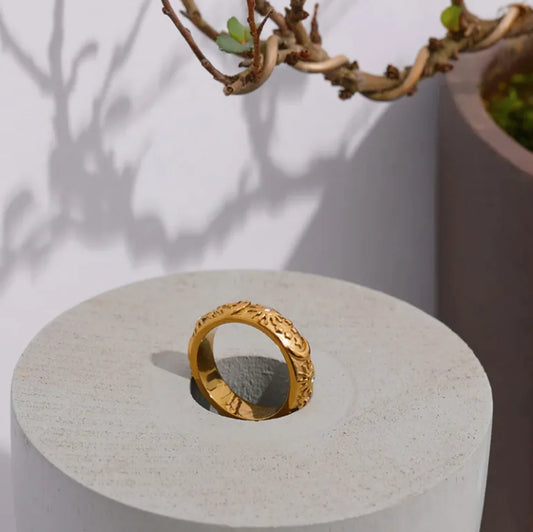 Cosmic Energy! Star, Moon, and Sun Zircon Ring