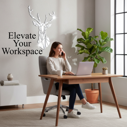 3D Acrylic Stag Wall Art – Stunning Self-Adhesive Scandinavian Decor