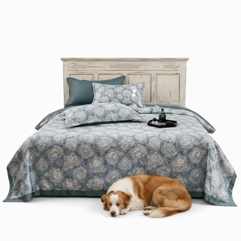 Washed Silk Summer Quilt Set - Lightweight, Cooling & Comfortable