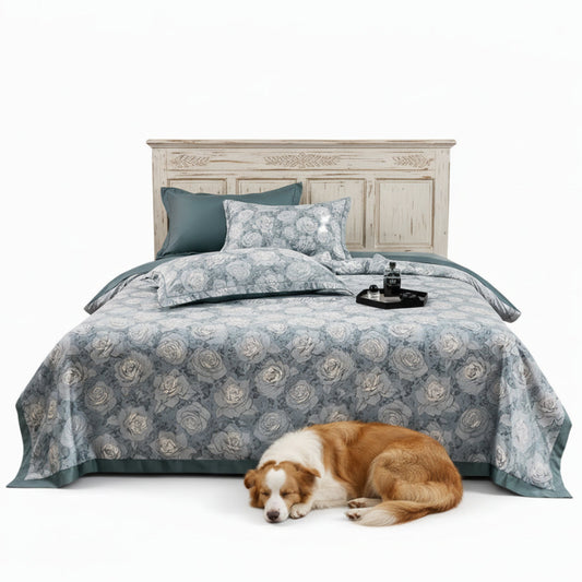 Washed Silk Summer Quilt Set - Lightweight, Cooling & Comfortable