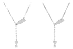 Wine Glass Pendant Necklace, Stylish Wine Bottle Charm
