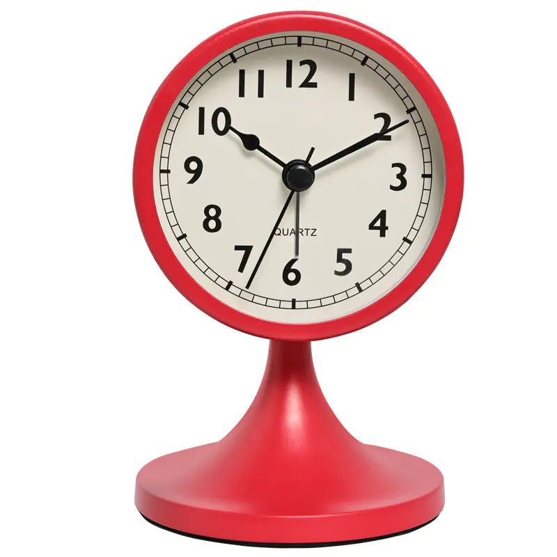 Retro-Style Vintage Metal Alarm Clock – Silent Bedside Clock