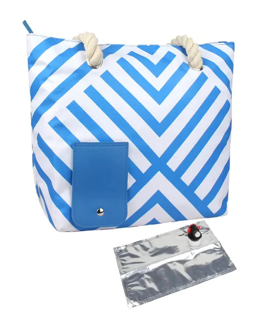 Stylish Insulated Cooler Tote Bag for Beach or Backyard