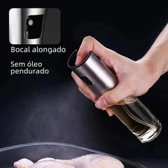 Stainless Steel Mess-free, Cooking Oil Spray Bottle Set with Brush and Funnel