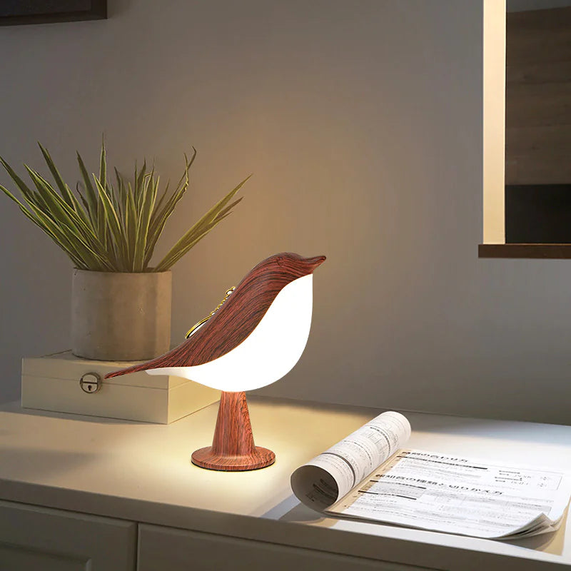 Whimsical Magpie Bird Lamp with Aromatherapy, Touch control & LED glow.