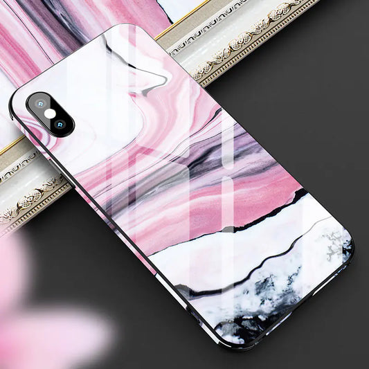 Abstract Art Tempered Glass Painted iPhone Cases
