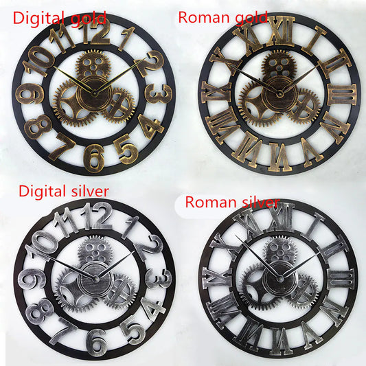 Industrial Gear Wall Clock - Creative Design