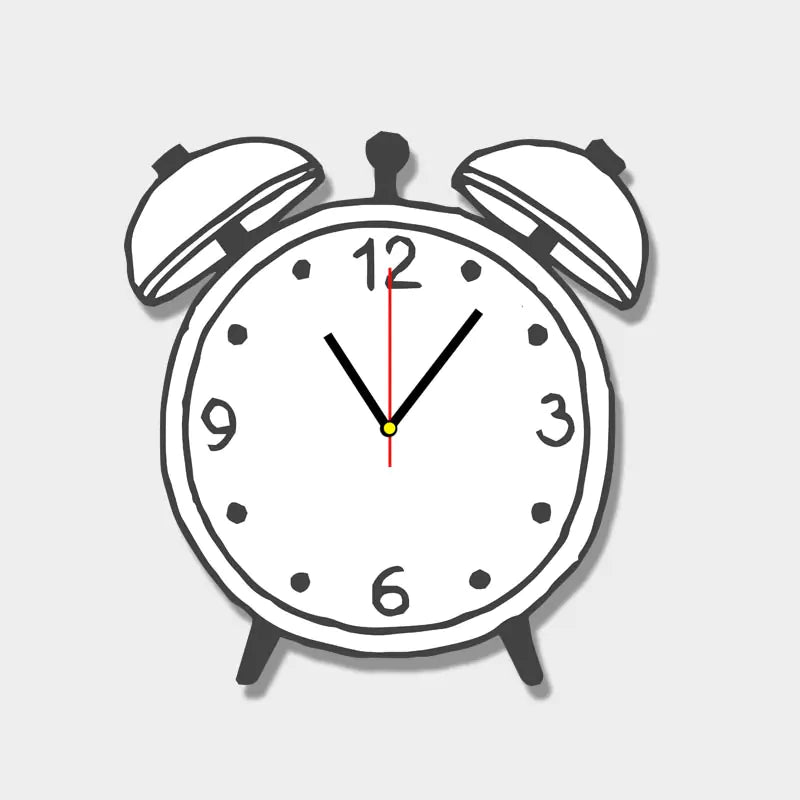 Fun 2D Cartoon Wall Clock – Quirky, Playful  & Quiet
