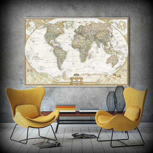 Timeless Wall Decor with this Vintage World Map
