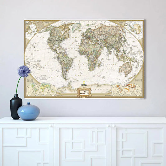 Timeless Wall Decor with this Vintage World Map