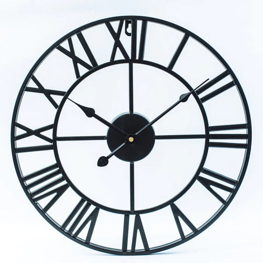 Retro-Look Silent Metal Wall Clock