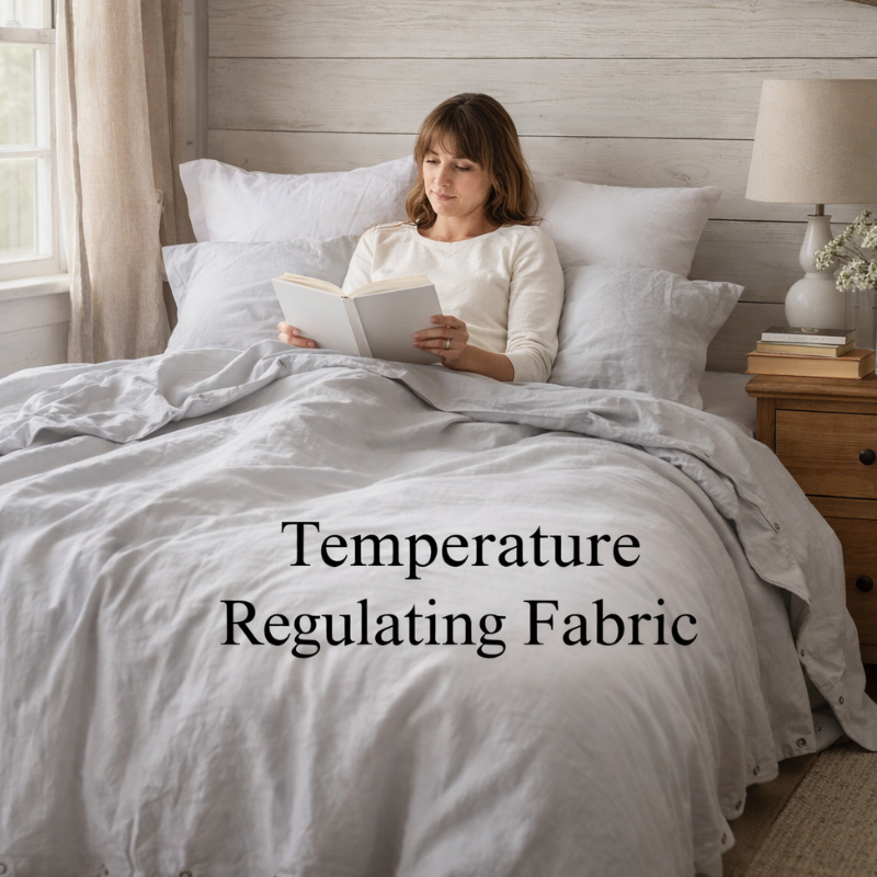 Pure Flax Linen Bedding Set – Breathable Duvet Cover & Pillowcases