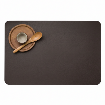 European-Style Faux Leather Placemats - Waterproof & Heat Resistant Set of 4