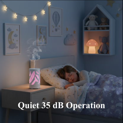Ultrasonic Essential Oil Diffuser – Compact Humidifier with Mood Light