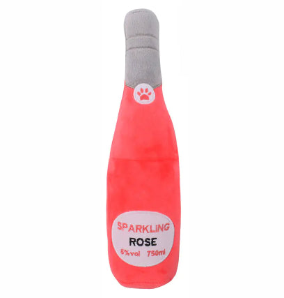 Plush Squeaky Toys for Cats and Dogs - Wine Bottle