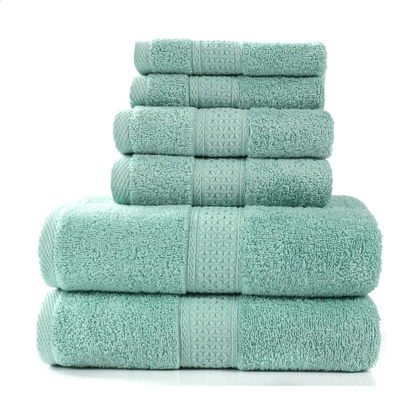 Soft & Stylish 100% Cotton towels - 6 Piece Set