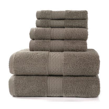 Soft & Stylish 100% Cotton towels - 6 Piece Set