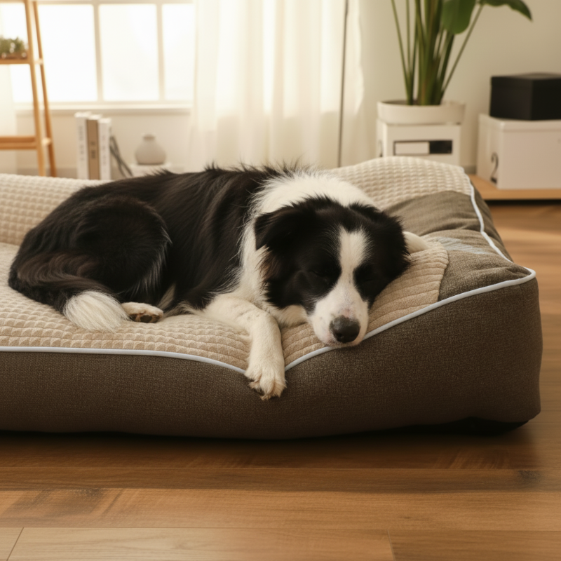 Calming Spine Support Pet Bed – Full-Body Luxury Comfort for Dogs
