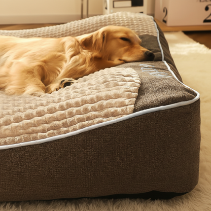 Calming Spine Support Pet Bed – Full-Body Luxury Comfort for Dogs