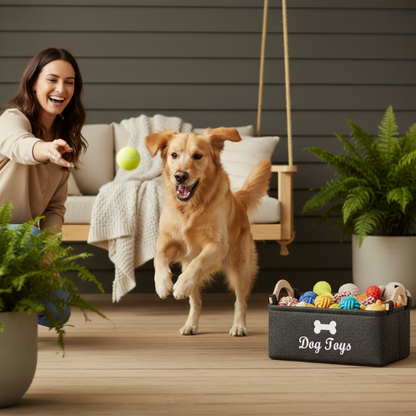 Pet Toy Storage Basket – Stylish Storage for Everyday Pet Essentials