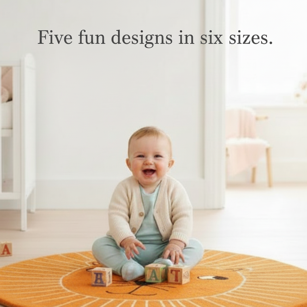 Plush Round Area Rug – Soft Playful Comfort for Every Room in 6 Styles
