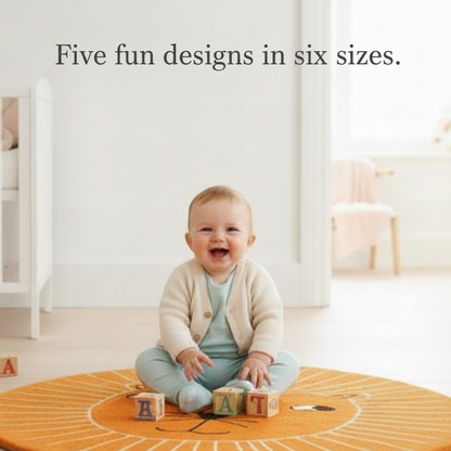 Plush Round Area Rug – Soft Playful Comfort for Every Room in 6 Styles