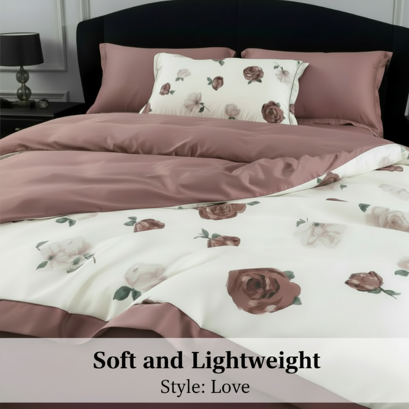 Washed Silk Summer Quilt Set - Lightweight, Cooling & Comfortable