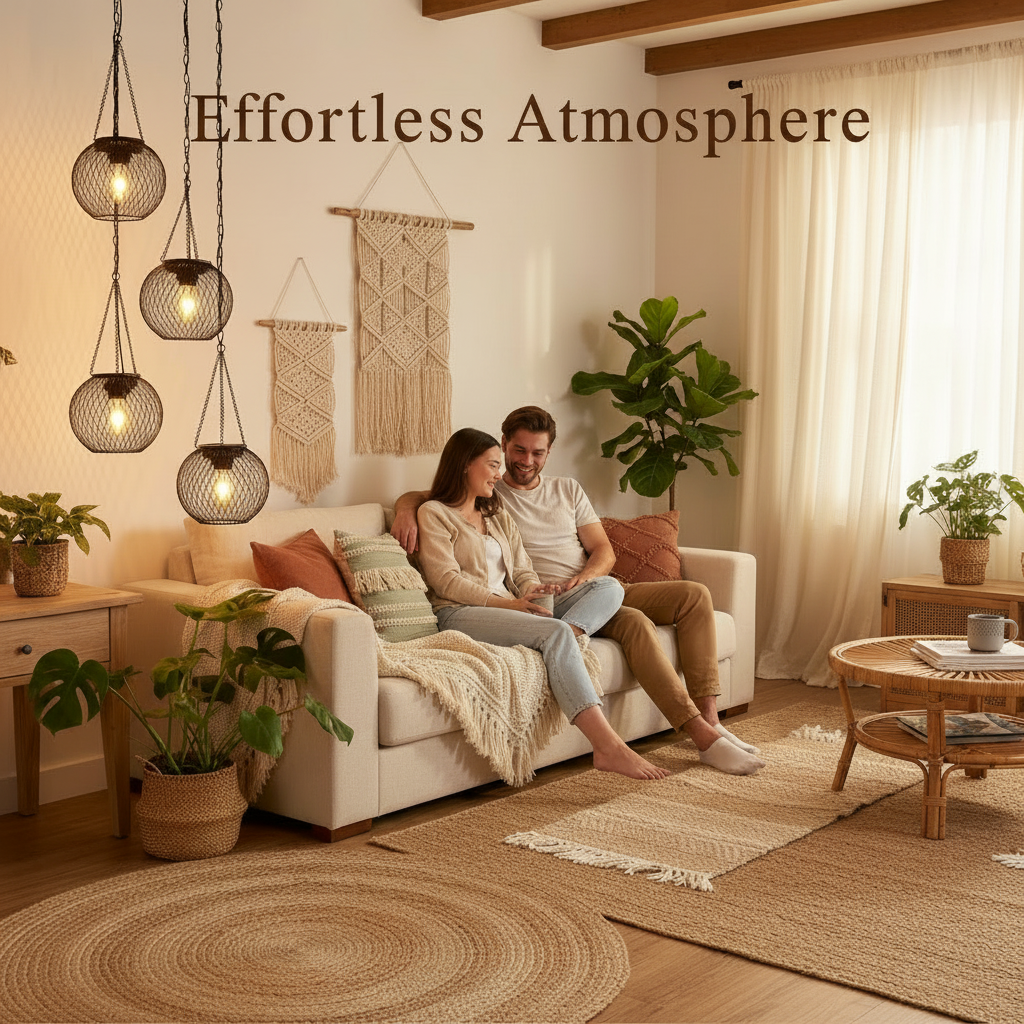 Decorative Hanging Garden Lamps - Vintage Style 2 pc set