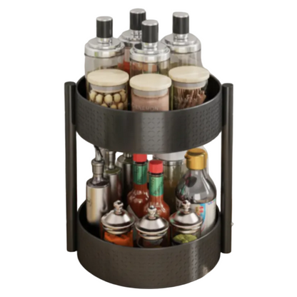Multi-Level Rotating Kitchen, Bed & Bath Organizer - Stylish Storage