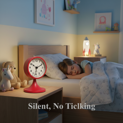Retro-Style Vintage Metal Alarm Clock – Silent Bedside Clock