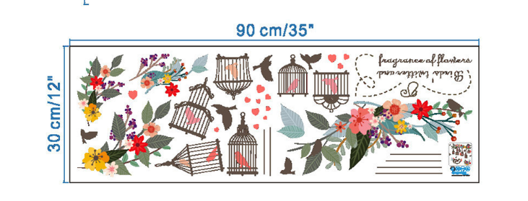 Vintage Inspired Birdcage Wall Stickers / Decals