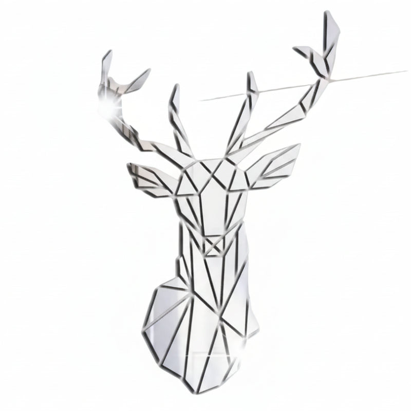 3D Acrylic Stag Wall Art – Stunning Self-Adhesive Scandinavian Decor