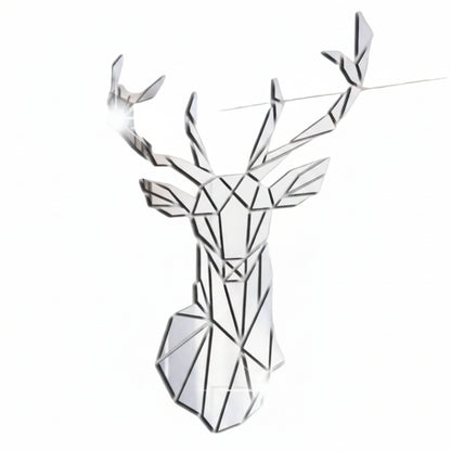 3D Acrylic Stag Wall Art – Stunning Self-Adhesive Scandinavian Decor