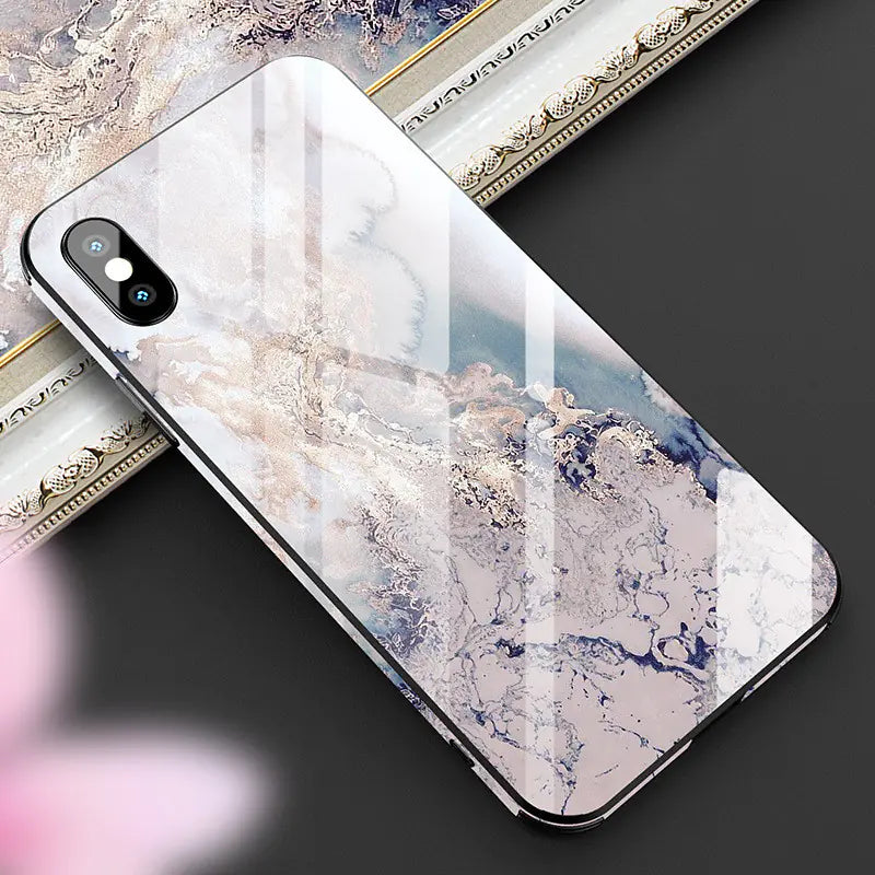 Abstract Art Tempered Glass Painted iPhone Cases
