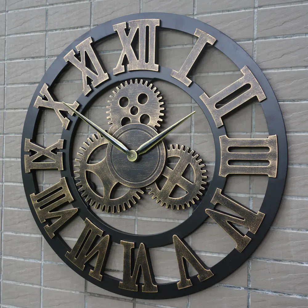 Industrial Gear Wall Clock - Creative Design