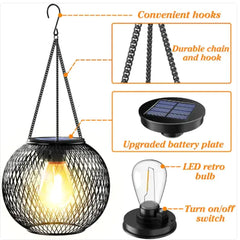 Vintage Metal Solar Hanging Garden Hanging Lamp