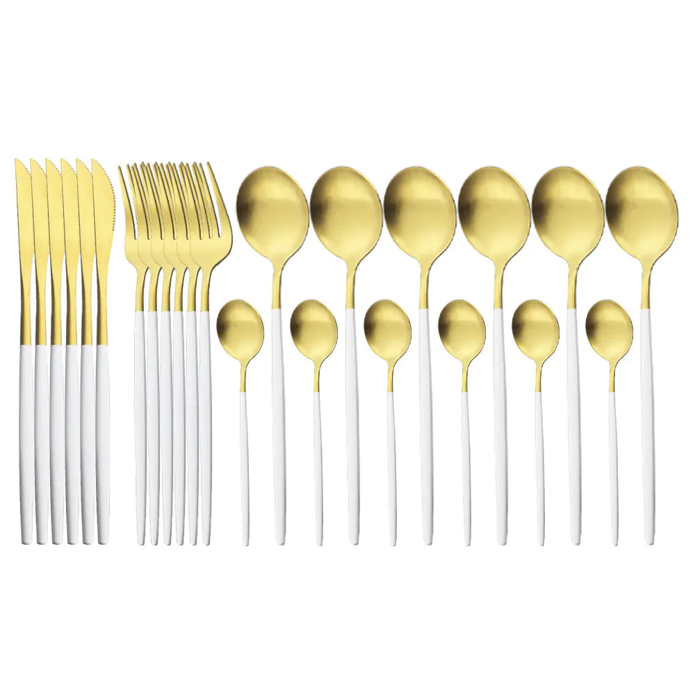 4 pc Matte -Finish Stainless Steel Portuguese Cutlery Set
