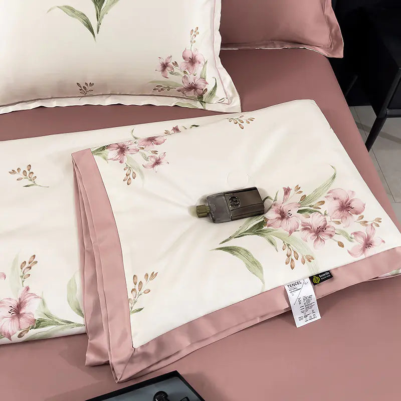 Washed Silk Summer Quilt Set - Lightweight, Cooling & Comfortable