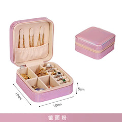 Compact Zipper Jewelry Box: Travel-Friendly Storage